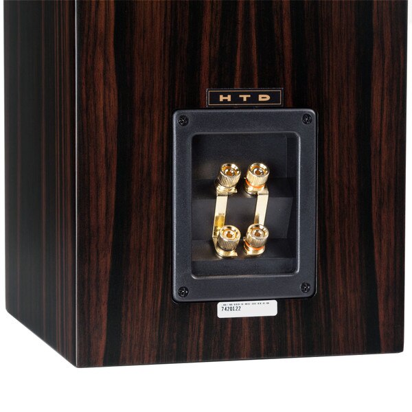 Level Three Bookshelf Speaker - Macassar Ebony - Back Cable Terminals